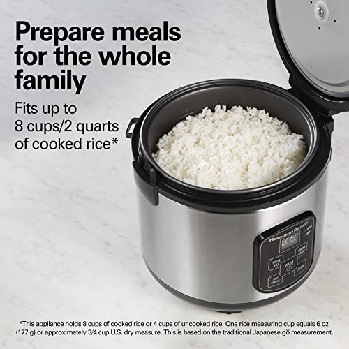 Hamilton Beach Digital Programmable Rice Cooker & Food Steamer, 8 Cups