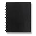 Levenger Circa Smooth Sliver Faux Leather Discbound Notebook Journal with Pockets, Black, Letter