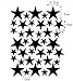 Silver Wall Decal Stars (123 Decals) | Easy to Peel Easy to Stick + Safe on Painted Walls | Removable Metallic Vinyl Star Decor | Star Sticker Large Paper Sheet Set for Nursery (Metallic Silver)