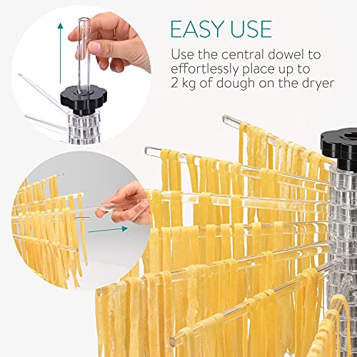 Navaris Collapsible Pasta Drying Rack Tall Spaghetti Noodle Dryer