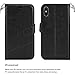 Tocol For iPhone X Case,[Stand Feature] Premium PU Flip Leather Wallet Protective Case Cover Magnetic Closure With Card Slots for Apple iPhone X - Black