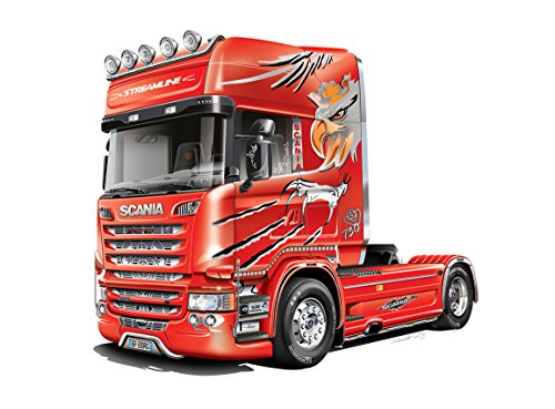 Italeri 510003906-1:24 Scania R730 Streamline 4x2, Figuren, Transparent, Silberfarben. – Bild 4