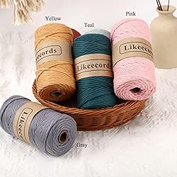 Likeecords 4mm Single Strand Macrame Cord 80m