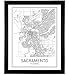 Sacramento Poster Map of Sacramento Map City Map Posters Modern Map Art City Prints California Art Minimal Print City Poster City Map Wall Art Minimalist Posters 8x10