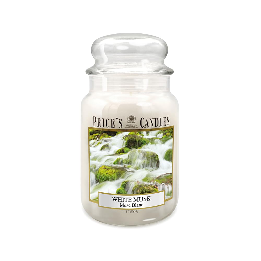 Price's - White Musk Large Jar Candle - Sweet, Delicious, Quality Fragrance - Long Lasting Scent - Up to 150 Hour Burn Time