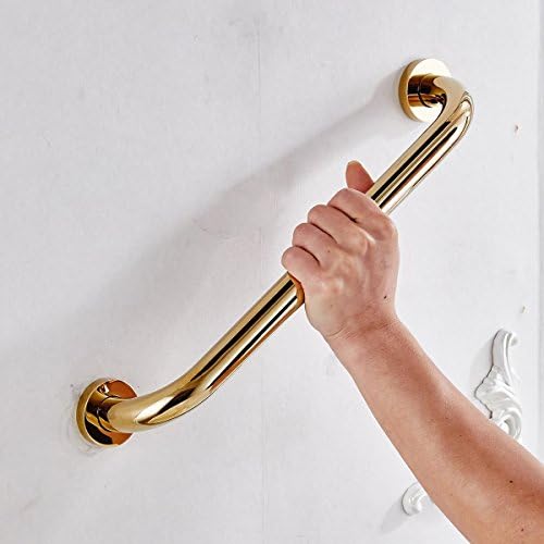 Ollypulse Solid Brass Concealed Mount Grab Bar, Titanium Gold Finish (18-Inch)