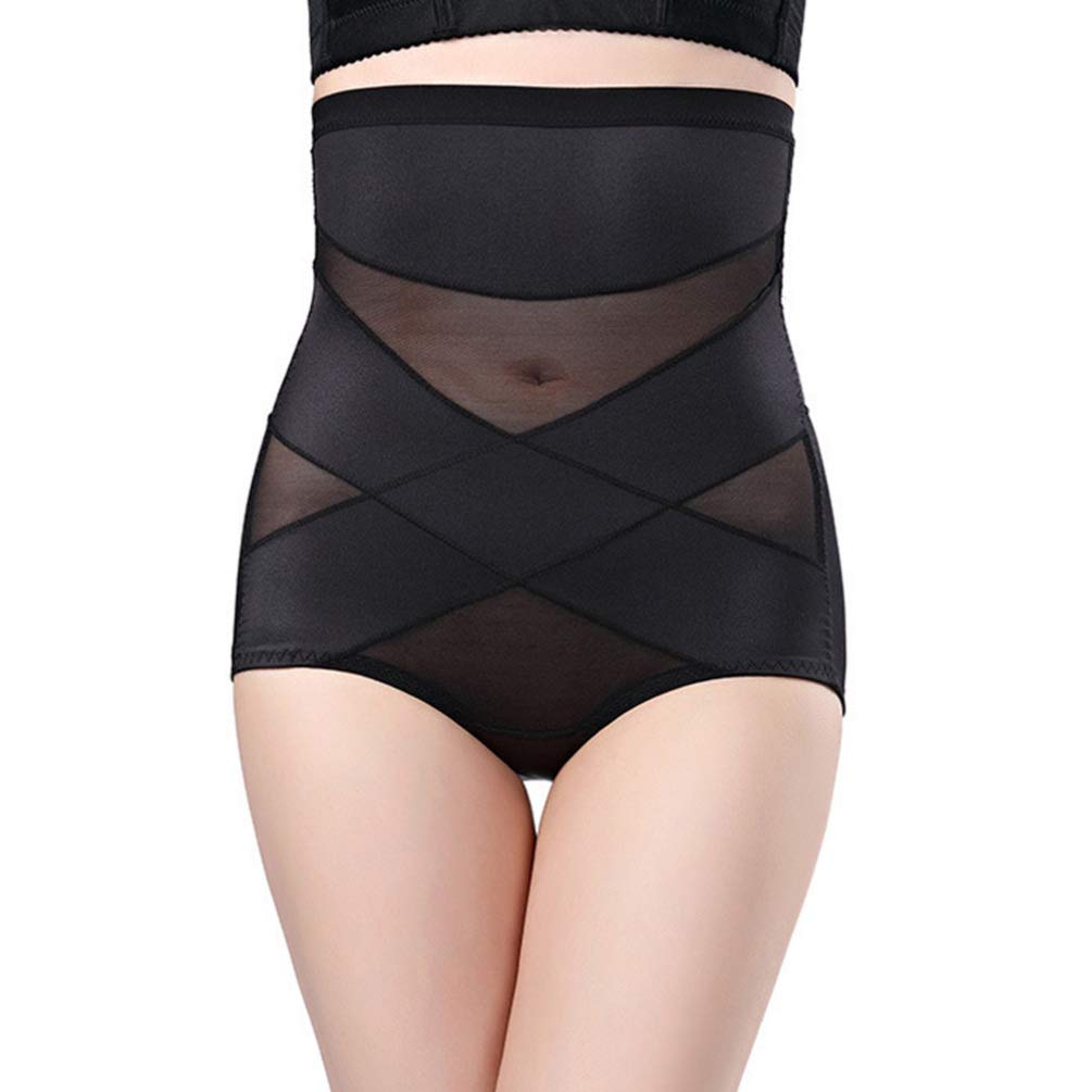 ULTNICEULTNICE Tummy Control Body Shapewear High Waist Body Shaper Panties Underwear Brief Firm Control For Women (Black Size L)