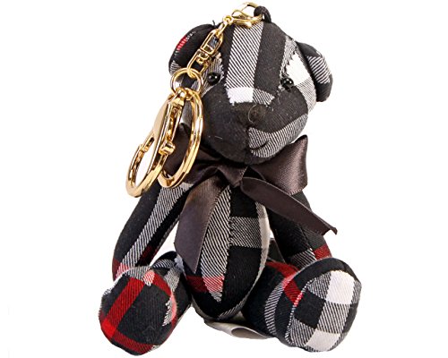 Mike & Mary Plush Toy Keyring Stufffed Animal Lovely Teddy Bear Keychain for Apple Iphone/Schoolbags/Keys/Purse