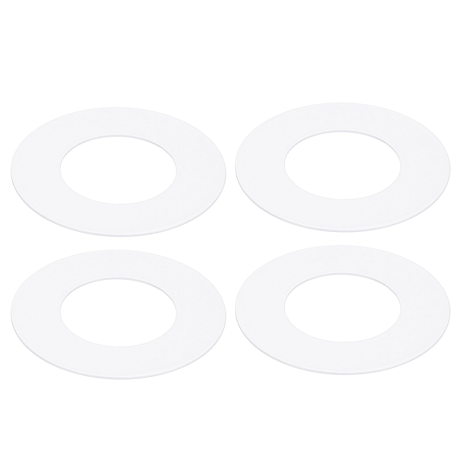 PATIKIL Goof Rings Inner Diameter 1.38", Outer Diameter 2.6", 4 Pcs Metal Goof Rings Cover Recessed Light Trim for Ceiling Wall Fixtures Can Lighting Down Light LED, Matte Finish White