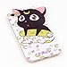 iPhone 8 Case, iPhone 7 Case, MC Fashion Cute 3D Japan Cartoon Sailor Moon Crystal Luna Cat Soft IMD Hybrid TPU Rubber Case for iPhone 7/ iPhone 8 (Black)