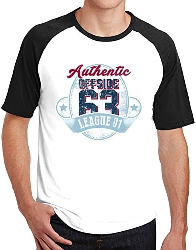 Yigenvren Mens Authentic Offside NO 63 League 01 Fashion Raglan T Shirt XS black