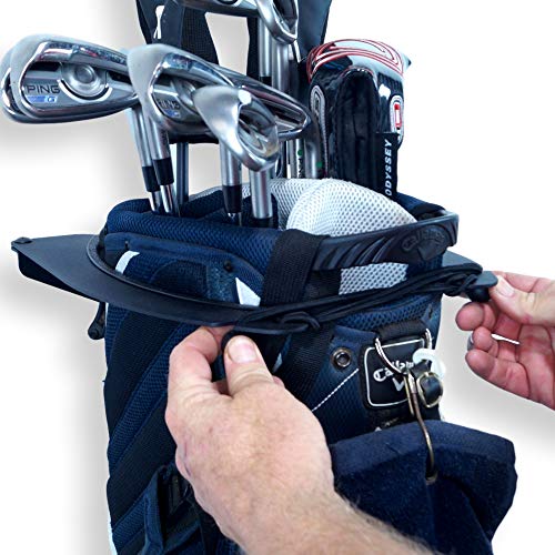 Koova Golf Bag Storage Rack- Wall Mount Garage Organizer for Golf Clubs - Fits Any Size Cart or Stand Bag - Easy to Install and Use - Gets Your Clubs Off The Floor - Made in USA