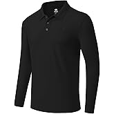 MoFiz Men's Polo Shirts Long Sleeve Golf Shirts Men's Sports Polo Shirts Fit Comfortable Classic Jersey Shirts