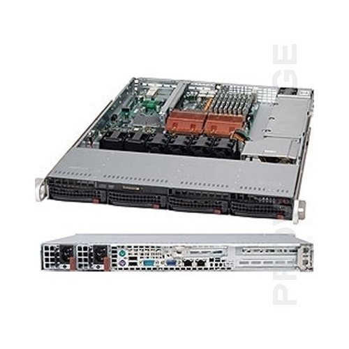 Supermicro SuperChassis CSE-815TQ-R700UB, Black 1U SC815 Ui/o Chassis with Redundant 700W