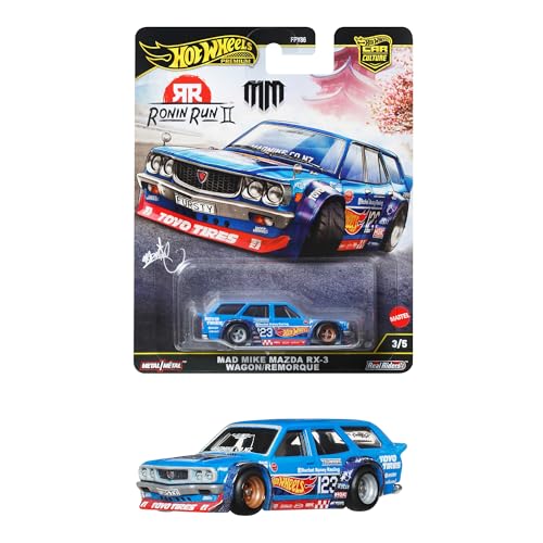 ホットウィール(Hot Wheels) カーカルチャー ローニン・ランⅡ マッド・マイク マツダ RX-3 ワゴン/ルモルク 乗り物おもちゃ ミニカー 3歳から ブルー JBK50