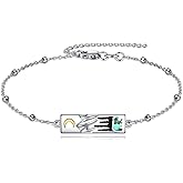YFN Mountain Bracelet for Women Sterling Silver Nature Bracelet Jewelry Gift for Skiers, Hikers, Campers, Climbers and Nature Lovers