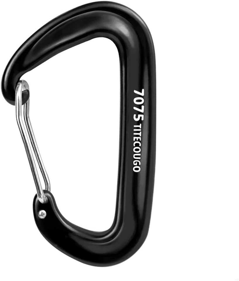 TITECOUGO12KN (2697 lbs) Heavy Duty Lightweight Carabiner Clips Perfect Gear (1,2,4,5 Pack)