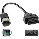 6Pin to 16Pin Motorcycle OBD Diagnostic Cable Adapter Fit for BRP Moto | CAN OBD2 OBDII Diagnostic Tool, ATV UTV Motorcycle Bike Clut, Not fit for seadoo and Not for Jet Skis