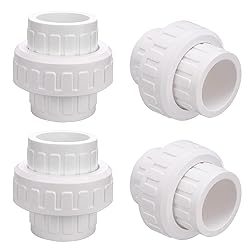 Carvedexquisitely 1" PVC Union Coupling Pipe