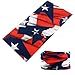 6PCS Headwear, Headband Scarf Bandanna Headwrap Mask Neckwarmer & More 12-in-1 Multifunctional Stretchable Sport & Casual (6PC.The Stars and Stripes Series)