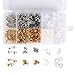 1040pcs Earring Backs, BetyBedy 10 Styles Earring Backings Kit, Metal Plastic Rubber Earring Back Clips Bullet Butterfly Flower Shape