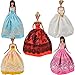 E-TING 5 Pcs Fashion Handmade Clothes Dresses Grows Outfit for Barbie Doll Q