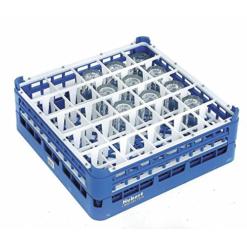 Vollrath Royal Blue Plastic 36 Compartment Dishwasher Glass Rack With 5 11/16" Maximum Height - 19 3/4"L x 19 3/4"W x 7"H