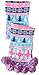 Pink Platinum Girls' Hat Glove Scarf 3pc Set-Far Isle