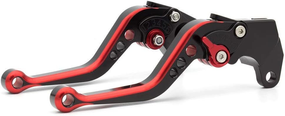 Krace CNC Billet Adjustable Motorcycle Double Colors Short Clutch Brake Levers for Ducati SUPERSPORT/S 2017 2018 Mix Color