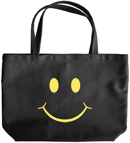 Amazon ノーブランド品 スマイル マーク トートバッグ Sサイズ トートバッグ