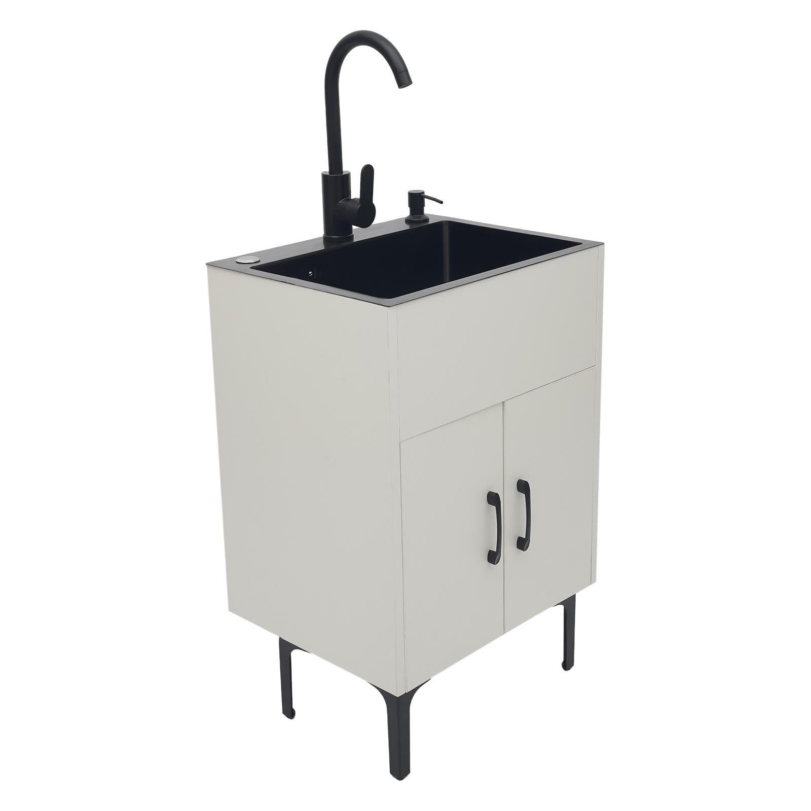 Photo 1 of ****SIMILAR**
BQDRTMZ Laundry Sink with Cabinet Freestanding Utility Sink 20" Bathroom Vanity with Sink & 360° Swivel Faucet Stainless Steel Laundry Room Sinks for Laundrys Room, Garage, Basement