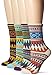 Sock Lab Women's 4-Pack Multicolored Checkerboard Boot