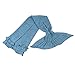Kids Crochet Mermaid Tail Blanket, OKAYSHOP Knitting Handcraft Sleeping Bag For Girls, All Seasons Warm Sofa Living room blanket, 135cmX65cm(53