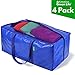Heavy Duty Extra Large Storage Bags Moving Bag Totes (4-Pack). XL Storage Bins, Clothes Organizer. Great for Blankets, Comforter, Bedroom closet, Dorm Room Essentials, Moving Supplies, Clothes Storage primary