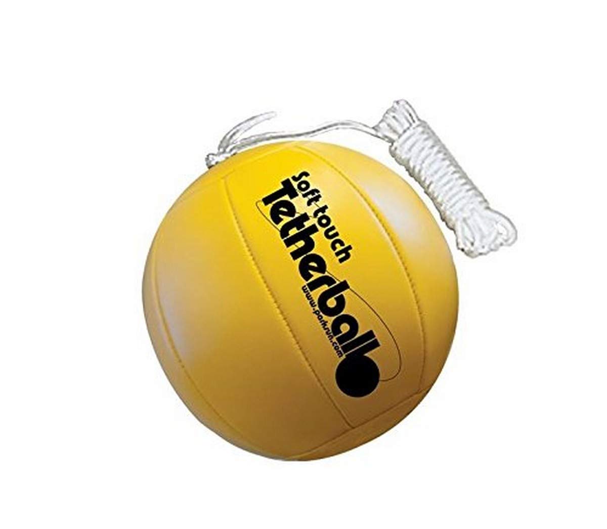 Park & Sun Sports Soft Touch Tetherball with 7' Nylon Cord and Clip, Classic Yellow