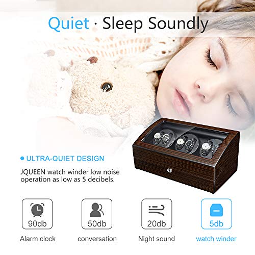JQUEEN Automatic Watch Winder Luxury Storage Case 6+7