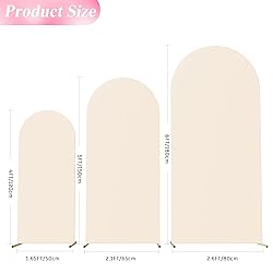 Wokceer Set of 3 Wedding Arch Cover Spandex Fitted