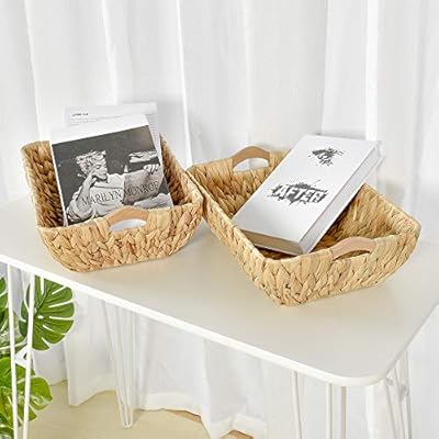 FairyHaus Wicker Rattan Baskets for Organizing 2Pack 51O3 cfUbGL