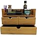 Sherwood & Co. 3-Tier Bamboo Desk Organizer with Drawers - Perfect for Desk Office Supplies, Vanity, Kitchen and Home or Office Tabletop with Bonus Pen Pencil Holder