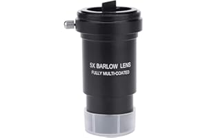 Barlow Lens,1.25" 5X Barlow Lens Multi Coated Optical Lens,M42 x 0.75mm Thread,Stable and