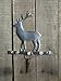 Decorative Deer Wall Mount Key Holder by Comfify | Hand-Cast Aluminum Metal Key Rack and Key Hanger | 3 Key Hooks, Polished Finish (Deer AL-1507-07)