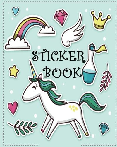 Sticker Book: ltimate Blank Sticker Book for Kids, Sticker book Collecting Album: Blank Notebook Pages, Size: 8" x 10" (Blank Sticker book for Toddlers, Kids, Girls, Boys): Volume 2