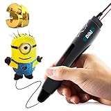 3D Pen, DIKI Professional 3D Printing Pen, Intelligent Printing Doodle Drawing Modeling Pen for Art Craft Making One Button Operation , Gift and Toy for Adults Child(2 Packs of Free 1.75mm Filament)