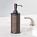 InterDesign Twillo Liquid Soap & Lotion Dispenser Pump for Kitchen or Bathroom Countertops, Bronze