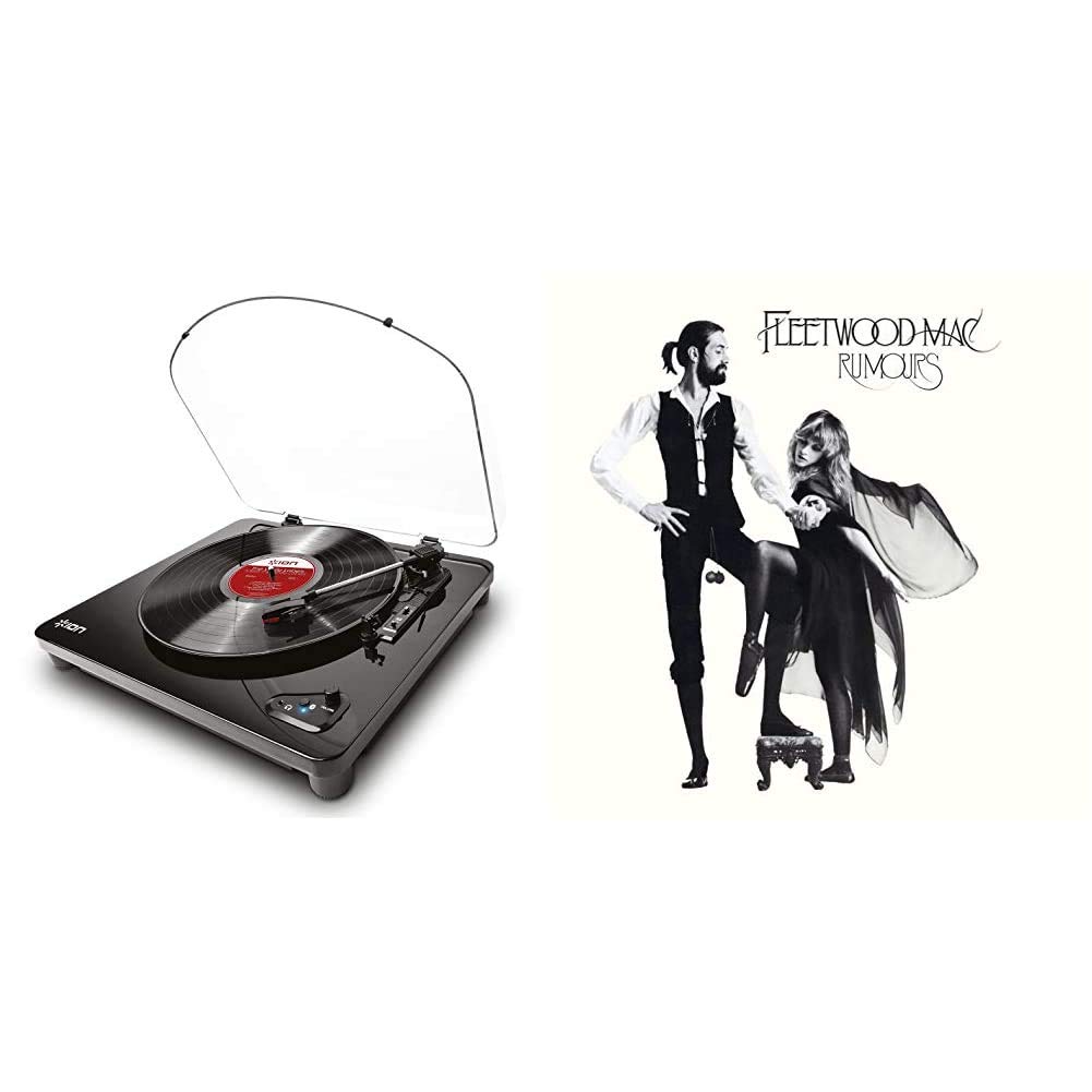 ION Audio Air LP - Vinyl Record Player/Bluetooth Turntable with USB Output for Conversion and Three Playback Speeds - Black Finish & Rumours [VINYL]