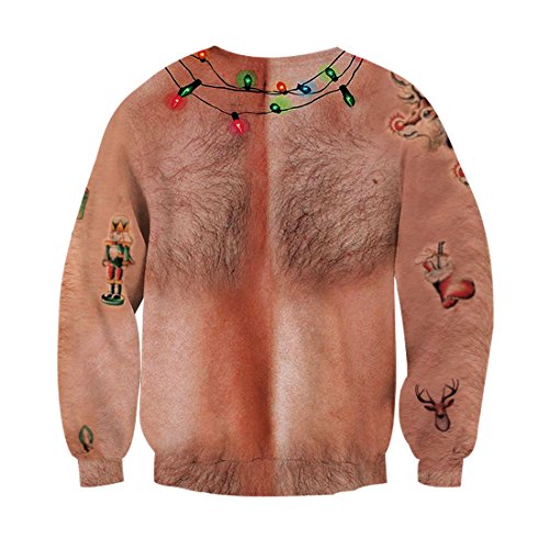 uideazone Men Women Funny Ugly Christmas Sweatshirts 3D Digital Printed Graphic Long Sleeve Pullover Shirts - Image 3