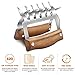Upgraded Meat Claws - Premium Stainless Steel Meat Shredder with No-Slip Wooden Handle & BPA-Free Forks, Perfect for Shredding, Pulling, Handing, Lifting & Serving Pork, Turkey & Chicken (2 Pcs)
