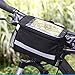 traderplus Bike Handlebar Bag Bicycle Front Basket Scooter Bag Insulated Cooler Storage Pouch Road Mountain Cycling Pack Cycling Accessories with TPU Touch Screen & Reflective Stripe