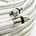 75ft WHITE Perfect Vision Solid Copper UL CM CL2 rated for in wall installation 3ghz 75 Ohm Coaxial Rg6 Directv, Dish Network, Digital Cable Tv Video Cable with PPC Compression Rg6 Fittings