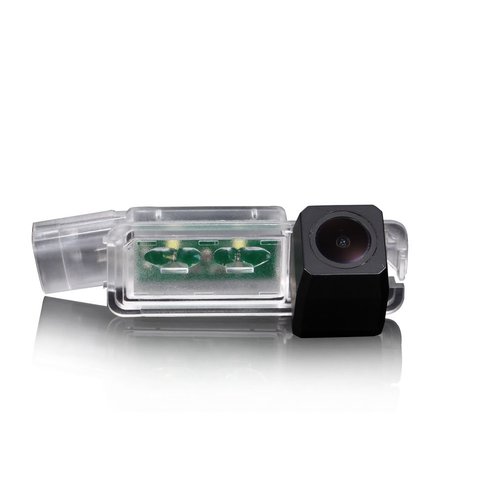 HD Auto 170° Wide Angle License Plate Light Rear View Reversing Backup Camera Parking Aids System Compatible with V W Golf5/V/Golf 7/MK7/Passat CC/Skoda Scirocco/Seat Leon (HD rear view camera)
